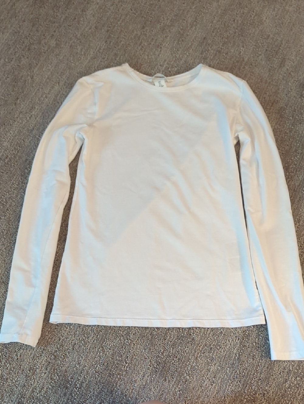 H&M Black Ribbed Crewneck Long Sleeve Tee